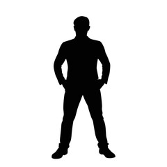 A man standing silhouette