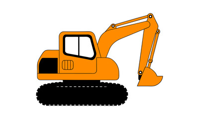 Excavator clipart illustration