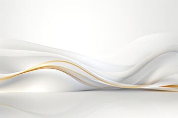 Obraz premium Abstract white and gold wave background.