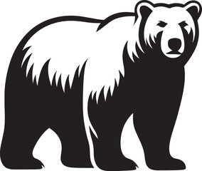 Polar bear Silhouette vector illustration isolated on white background