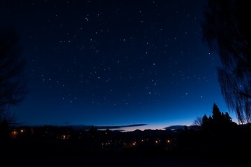 Glowing Lunar Rings in Enchanting Midnight Sky