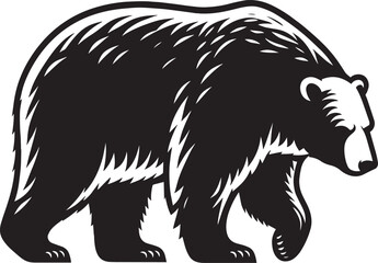 Polar bear Silhouette vector illustration isolated on white background