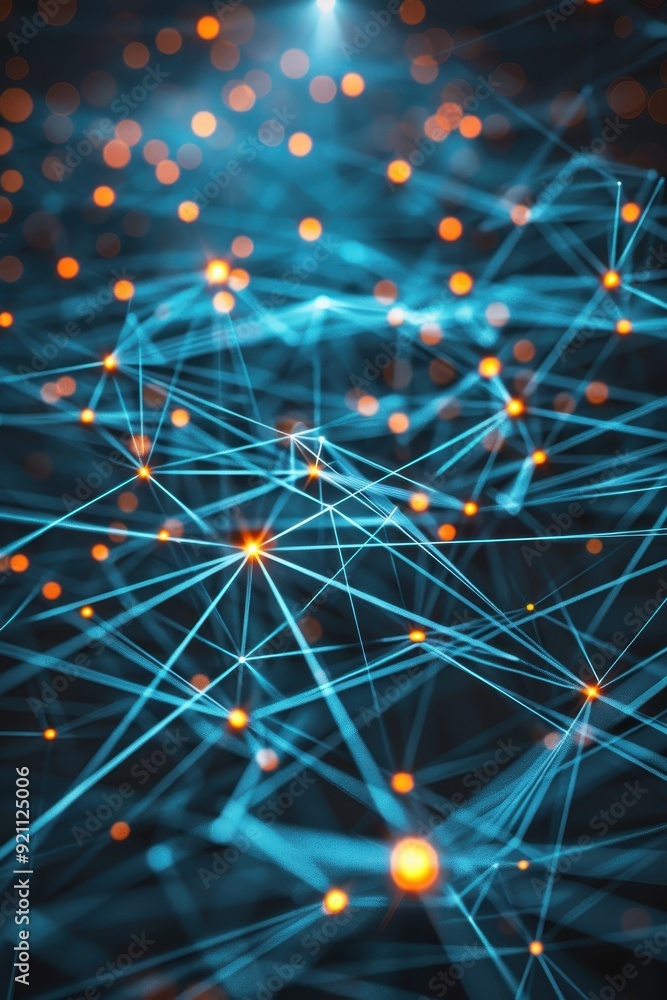 Poster abstract network connection concept