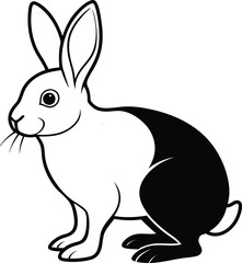 Rabbit Silhouette Vector Design