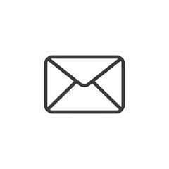 Outline Icon of a Closed Envelope