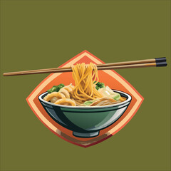 Noodles vector