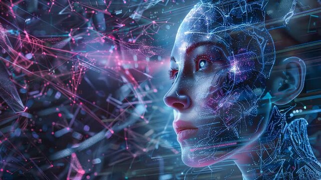 Banner on the theme of artificial intelligence