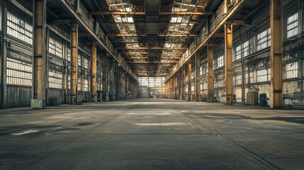 Obraz premium Abandoned Industrial Warehouse