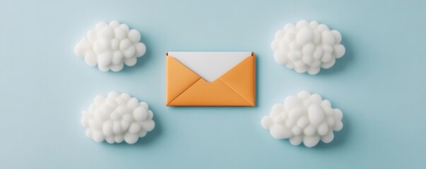 Idea clouds with a closed envelope, private messages and secrecy