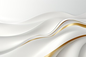 Obraz premium Abstract white and gold wave background.