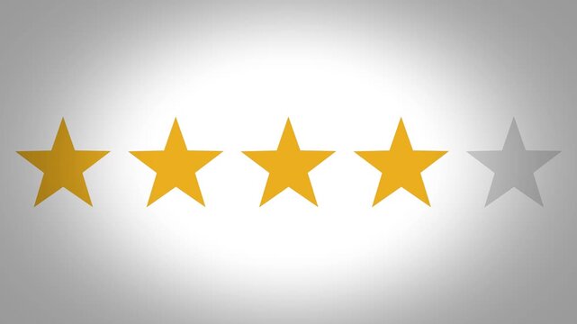 Acknowledgment for the Five Star Rating. Motion Graphics. Gradient Background