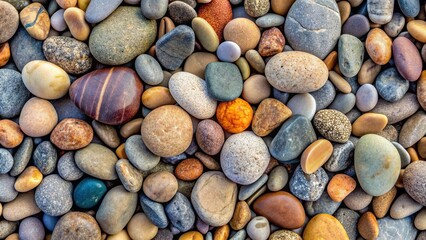Pebble stone background with various shapes and sizes , nature, texture, rocks, gravel, beach, pattern, smooth, zen