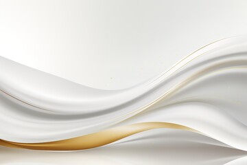 Obraz premium Abstract white and gold wave background design.