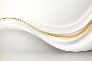 Obraz premium Abstract white and gold wave background with glitter.