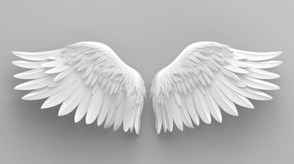 Obraz premium White Angelic Wings
