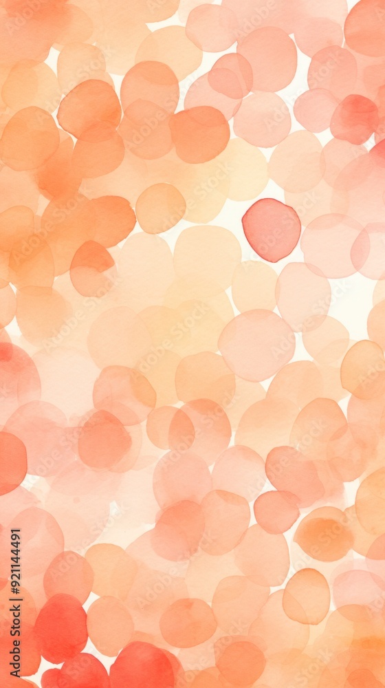 Wall mural Peach watercolor abstract halftone background pattern