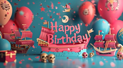 Fototapeta premium A vibrant paper art banner with 