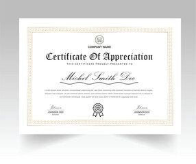 certificate template with dynamic and futuristic polygonal shape and modern background.