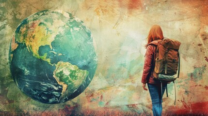 Obraz premium Travel Around The World. Dream to travel around the world