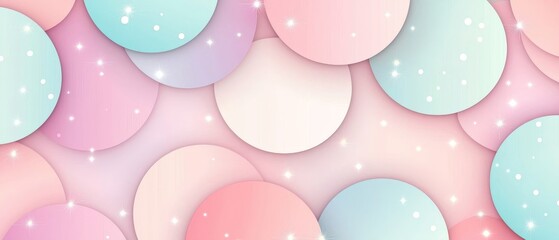 A vibrant background featuring colorful circles in soft pastel shades, creating a whimsical and dreamy atmosphere.