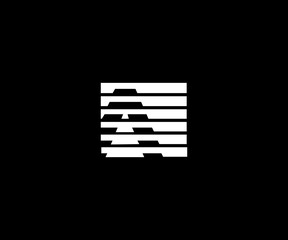 A letter with box modern logo