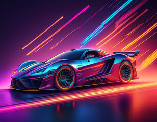 Obraz premium red racing car