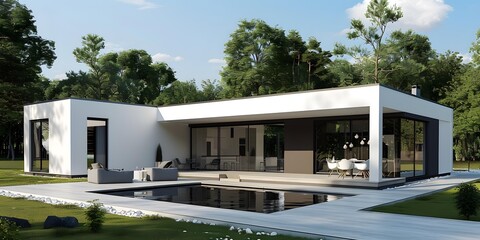 Modern House with Swimming Pool Design