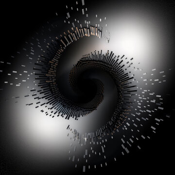 The very fabric of the cosmos dissolves into a swirling, insatiable abyss, as the universe succumbs to the gravitational primacy of a black hole.