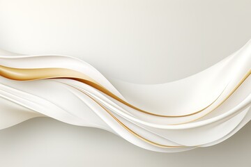 Obraz premium Abstract white and gold wavy background.