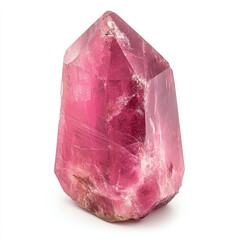 Detailed Image of Polished Pink Tourmaline in Isolation