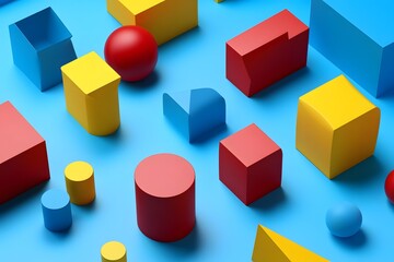 Obraz premium Abstract Geometric Shapes Background Minimalist Design