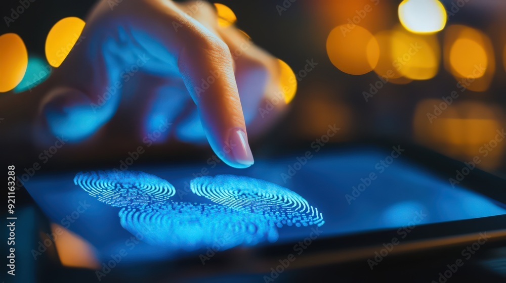 Aufkleber the use of biometric security systems on digital tablets is crucial for protecting data