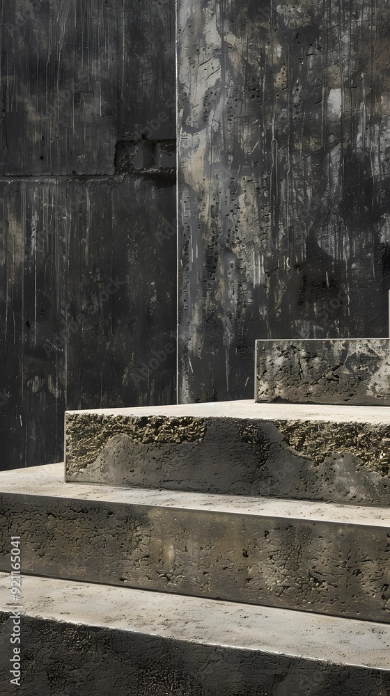 Poster concrete steps texture and pattern background