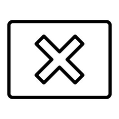 Fototapeta premium Close Line Icon Design