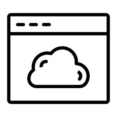 Cloud Line Icon Design