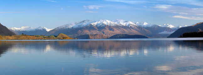 Obraz premium Lake Wanaka Panorama, Otago New Zealand