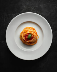 Delicious spaghetti with tomato sauce