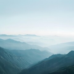 Fototapeta premium Layers of Blue Mountains with Mist