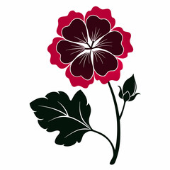 Geranium Black silhouette