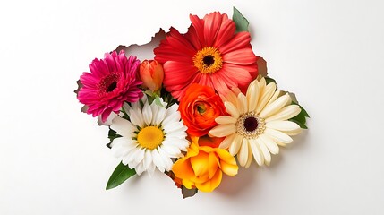 Aesthetic Paper Craft with Fresh Floral Peek-a-Boo Delight