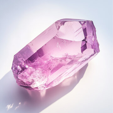 Close-Up of Radiant Kunzite: Capturing the Gemstone's Pink Glow