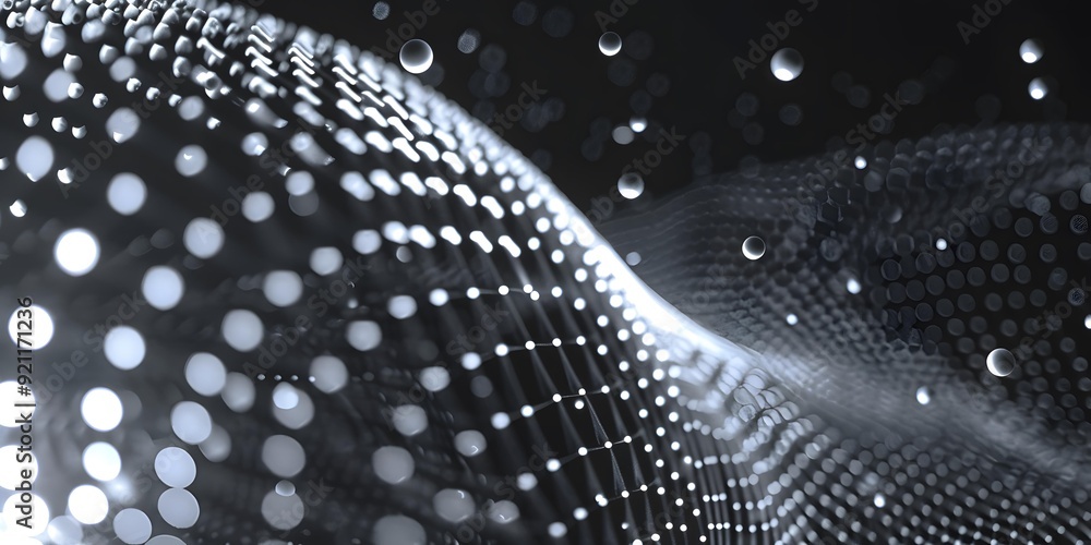 Poster abstract background with dots and lines