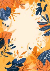 Autumn Leaves Frame Illustration