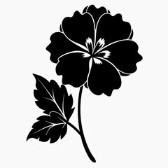 Geranium Black silhouette