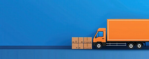 Logistics software, technological opportunities, flat design illustration