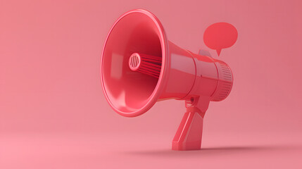 megaphone with Speech bubble 3d illustration design