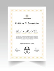 certificate or diploma retro vintage design