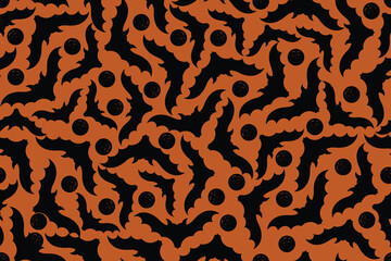 bat seamless pattern in vector for background, fabric, cover, wrapping, etc