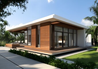 Modern Tropical House With Wooden Siding