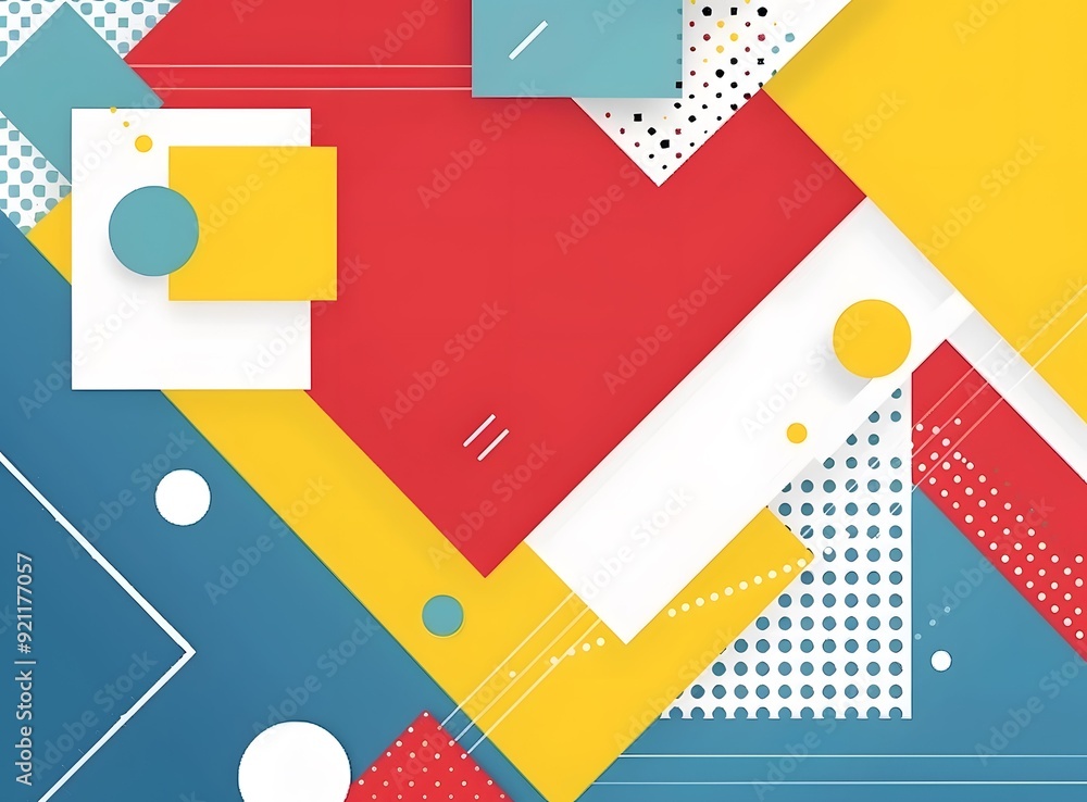 Poster abstract geometric shapes pattern design